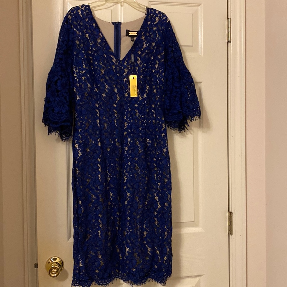 Alexia Admor Dress. Size Large. Navy Blue.